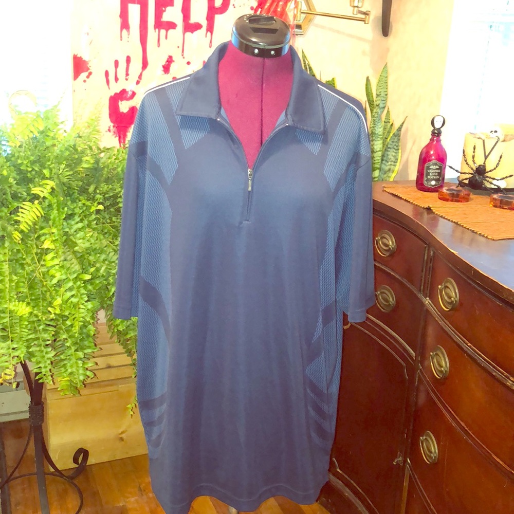 Greg Norman Play Dry men’s blue polo shirt NWOT